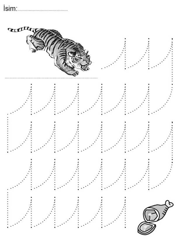 Zigzag Çizgi Çalışma Sayfası